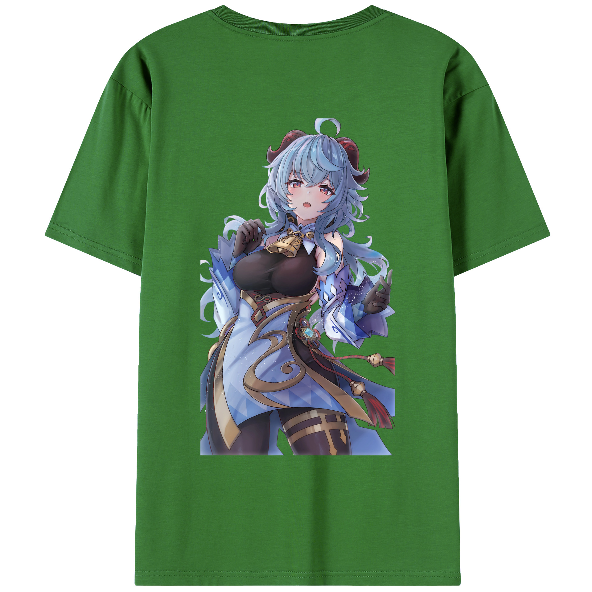 げんし神 甘雨 かんう genshin Ganyu レディース半袖Tシャツ(バックプリント)